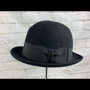 Vintage Black Wool Derby Hat by Paragon